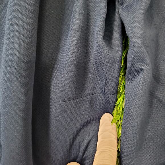 ADIDAS Track Pants M/L Blue White Trim Polyester Clima-Cool - Picture 10 of 16